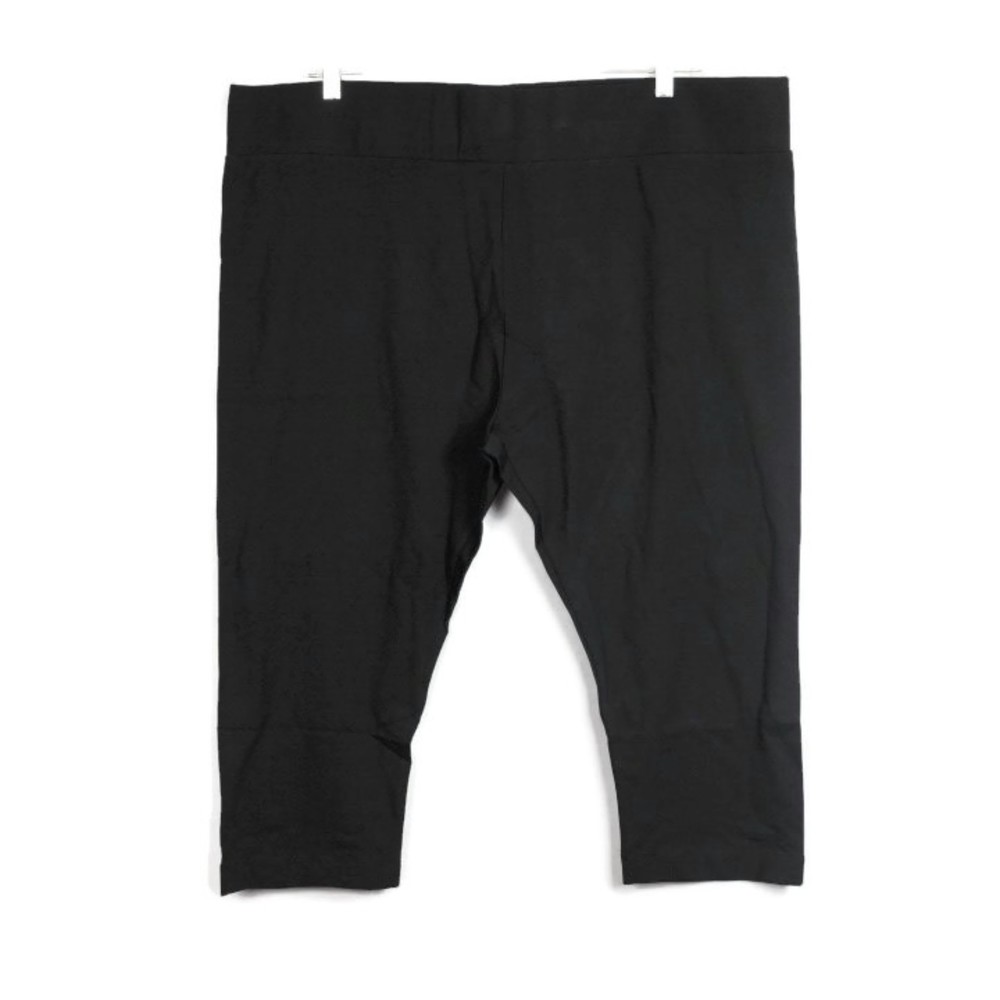 Logo Layers Black Women's Capri Pants Legging Stretch Pull On Size 3X